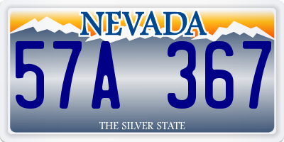 NV license plate 57A367