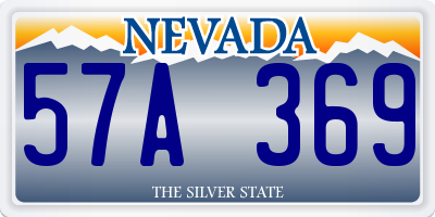 NV license plate 57A369