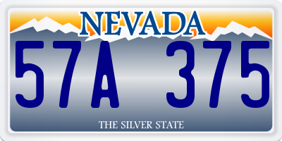 NV license plate 57A375