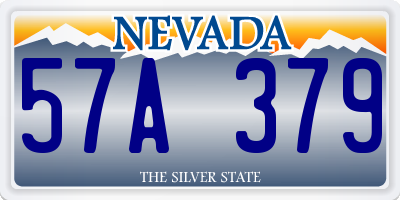NV license plate 57A379
