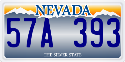 NV license plate 57A393