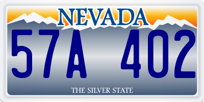 NV license plate 57A402