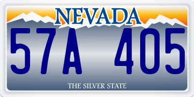 NV license plate 57A405