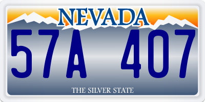 NV license plate 57A407