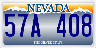 NV license plate 57A408