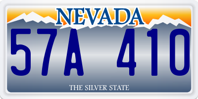 NV license plate 57A410