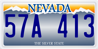 NV license plate 57A413