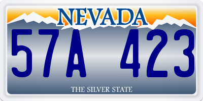 NV license plate 57A423