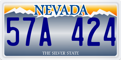 NV license plate 57A424