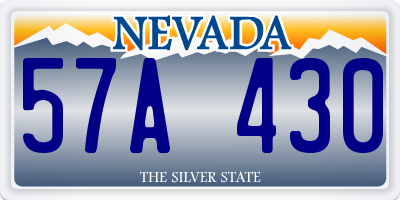 NV license plate 57A430