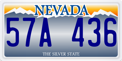 NV license plate 57A436