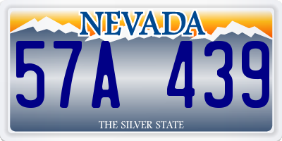 NV license plate 57A439