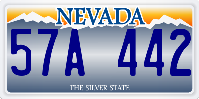 NV license plate 57A442