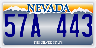 NV license plate 57A443