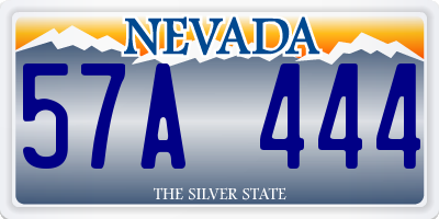 NV license plate 57A444