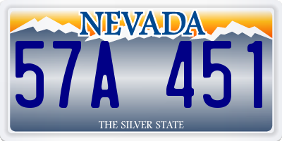 NV license plate 57A451