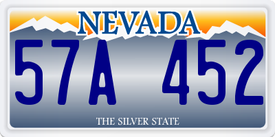 NV license plate 57A452