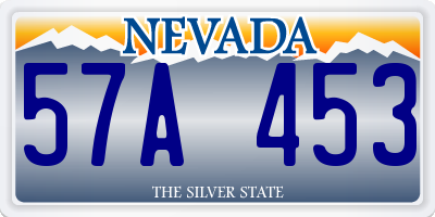 NV license plate 57A453