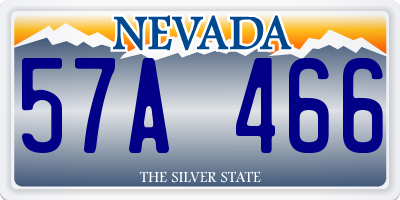NV license plate 57A466