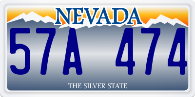 NV license plate 57A474