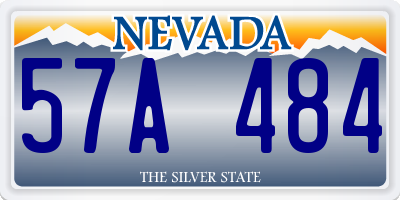 NV license plate 57A484
