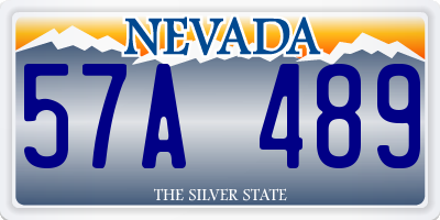 NV license plate 57A489