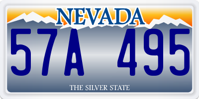 NV license plate 57A495