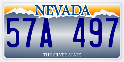 NV license plate 57A497