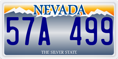 NV license plate 57A499