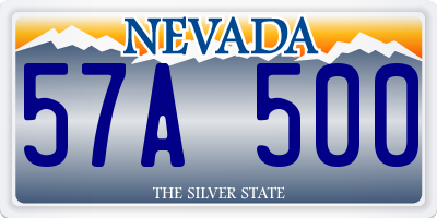 NV license plate 57A500