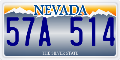 NV license plate 57A514