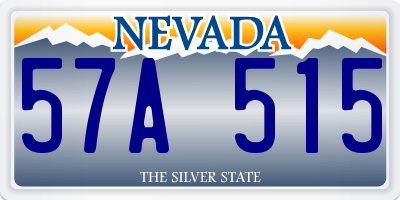 NV license plate 57A515