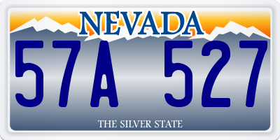 NV license plate 57A527