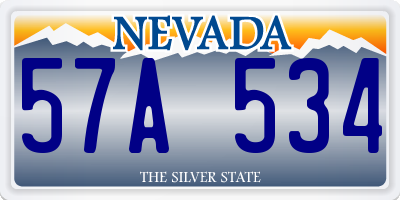 NV license plate 57A534