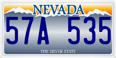 NV license plate 57A535