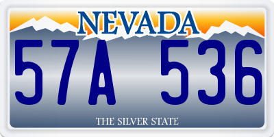 NV license plate 57A536