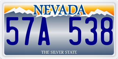 NV license plate 57A538