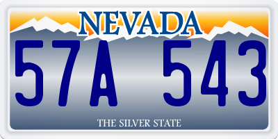 NV license plate 57A543