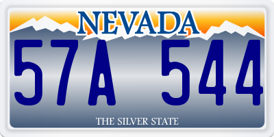 NV license plate 57A544