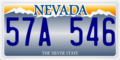 NV license plate 57A546