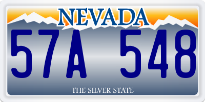 NV license plate 57A548
