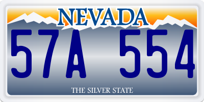 NV license plate 57A554