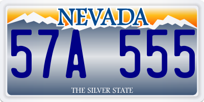 NV license plate 57A555