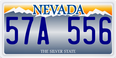 NV license plate 57A556