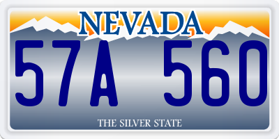 NV license plate 57A560