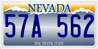 NV license plate 57A562