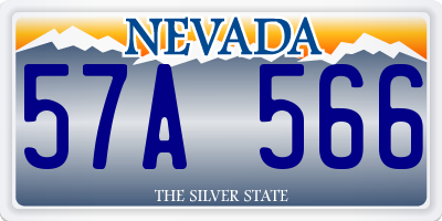 NV license plate 57A566