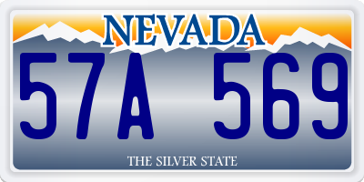 NV license plate 57A569