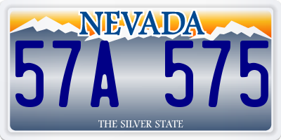 NV license plate 57A575
