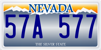NV license plate 57A577
